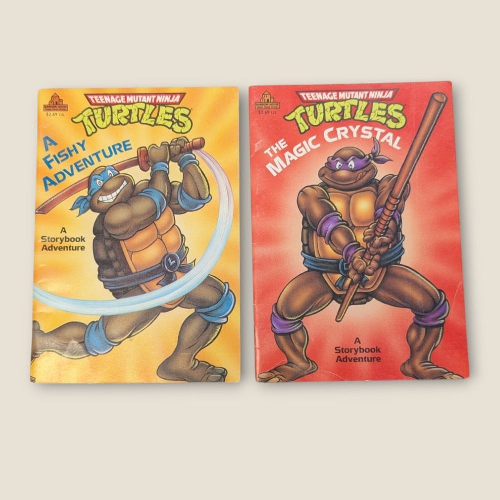 Vintage 90's Teenage Mutant Ninja Turtles Storybook Adventures Paperback Lot‎ 2